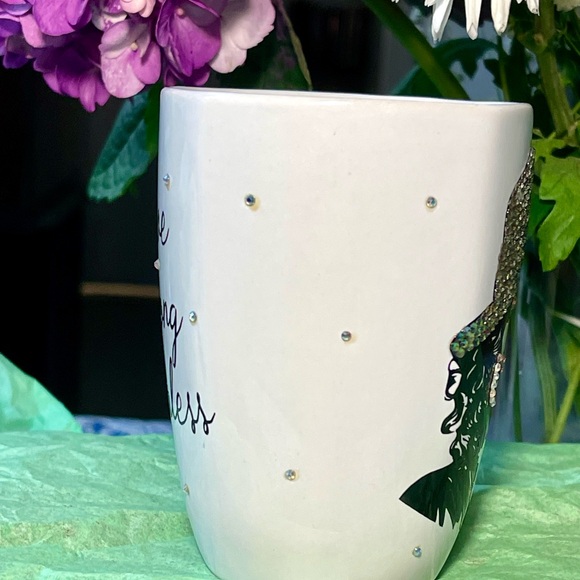 Coffee tea bling rhinestone mug handcrafted New - Picture 3 of 5